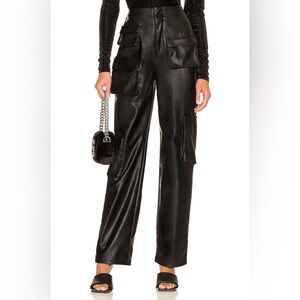 AFRM Sigmund Faux Leather Pant in Black